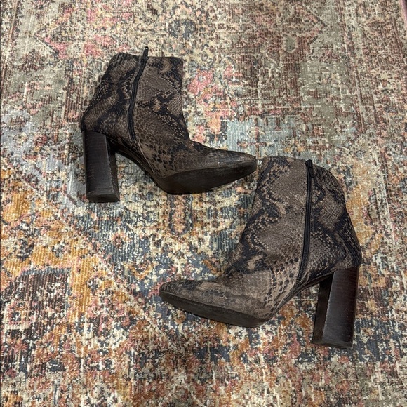 Free People Nolita Brown Snakeskin Booties, EU 41, US 9.5 - Picture 3 of 9